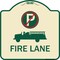 Signmission Fire Lane W/ No Parking& Graphic Heavy-Gauge Aluminum Architectural Sign, 18" x 18", TG-1818-24017 A-DES-TG-1818-24017 - alternate 1